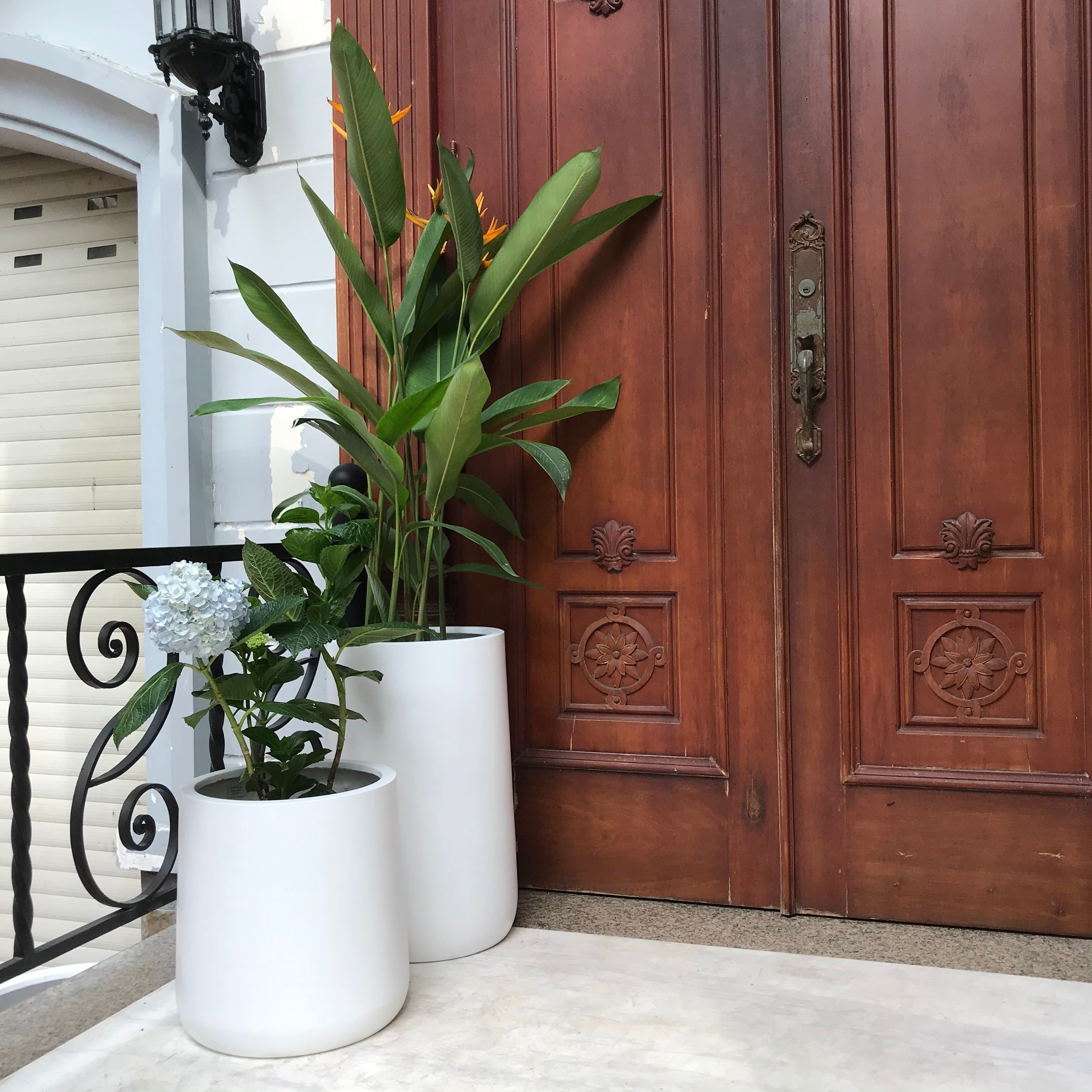 Jardinière ronde en fibre de pierre DreamPatio Glendale