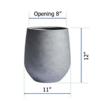 Jardinière conique en fibre de verre DreamPatio La Mirada, 1 pièce, pour intérieur/extérieur