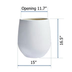 Jardinière conique en fibre de verre DreamPatio La Mirada, 1 pièce, pour intérieur/extérieur