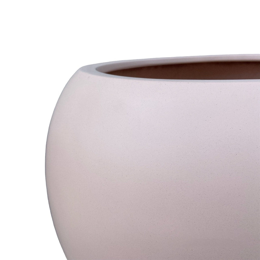 Jardinière sphérique moderne en fibre de verre DreamPatio Riverside pour intérieur/extérieur