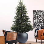 Jardinière sphérique moderne en fibre de verre DreamPatio Riverside pour intérieur/extérieur