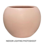 Jardinière sphérique moderne en fibre de verre DreamPatio Riverside pour intérieur/extérieur