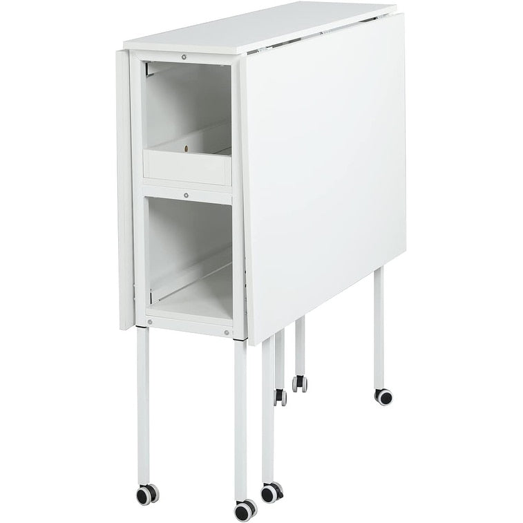 Table de bricolage réglable en hauteur avec étagères de rangement, table de découpe pliante mobile pour la maison, le bureau, la salle de couture et la salle d'artisanat