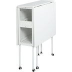 Table de bricolage réglable en hauteur avec étagères de rangement, table de découpe pliante mobile pour la maison, le bureau, la salle de couture et la salle d'artisanat