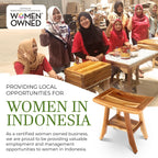 EcoDecors, Banc, Tabouret de douche, Siège de douche, Chaise de douche pour douche intérieure, Petit banc, Banc de douche en teck, Repose-pieds de douche