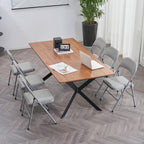 Chaises pliantes élégantes en fer et PVC pour congrès et expositions, blanches