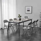 Chaises pliantes élégantes en fer et PVC pour congrès et expositions, blanches