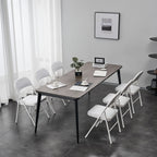 Chaises pliantes élégantes en fer et PVC pour congrès et expositions, blanches