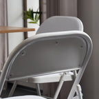 Chaises pliantes élégantes en fer et PVC pour congrès et expositions, blanches