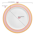 Assiettes jetables en plastique à bordure dorée élégante - Articles de fête