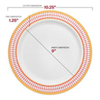 Assiettes jetables en plastique à bordure dorée élégante - Articles de fête