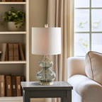 Lampe de table en verre courbé Ellipse, lot de 2