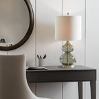 Lampe de table en verre courbé Ellipse, lot de 2