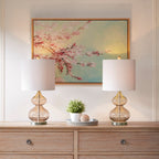 Lampe de table en verre courbé Ellipse, lot de 2