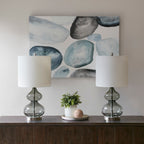 Lampe de table en verre courbé Ellipse, lot de 2