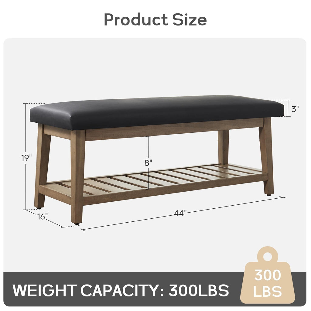 Banc à chaussures d'entrée Banc de rangement Banc rembourré