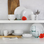 Service de table en porcelaine blanche essentielle Euro Ceramica 16 pièces/32 pièces