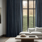 Rideaux occultants en lin français de tissus exclusifs - Rideaux élégants et luxueux (1 panneau)