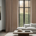 Rideaux occultants en lin français de tissus exclusifs - Rideaux élégants et luxueux (1 panneau)