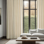 Rideaux occultants en lin français de tissus exclusifs - Rideaux élégants et luxueux (1 panneau)