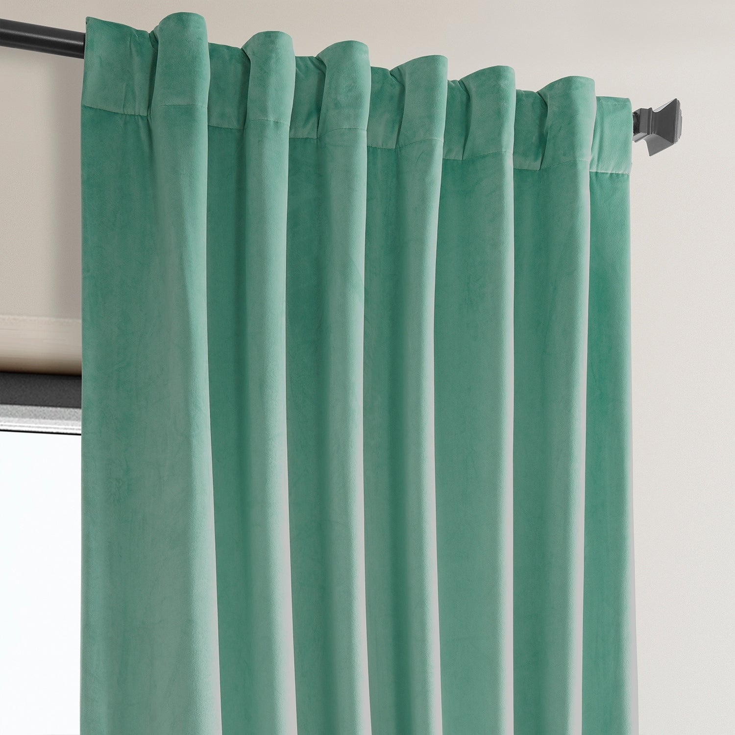 Rideaux occultants en velours pelucheux Heritage Exclusive Fabrics (1 panneau) Rideaux en velours de luxe pour chambre et salon.