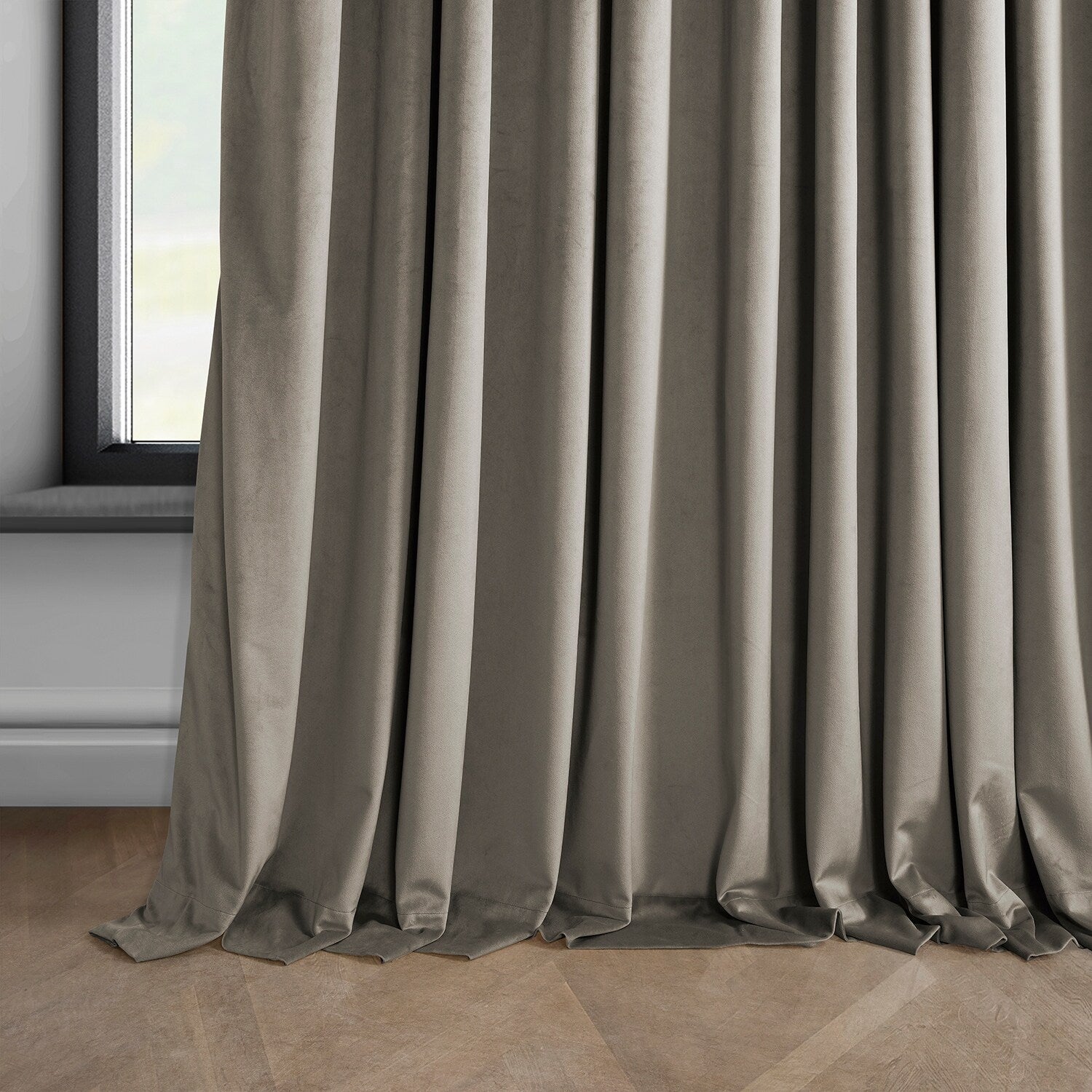 Rideau occultant extra large en velours moelleux Heritage de Exclusive Fabrics (1 panneau)