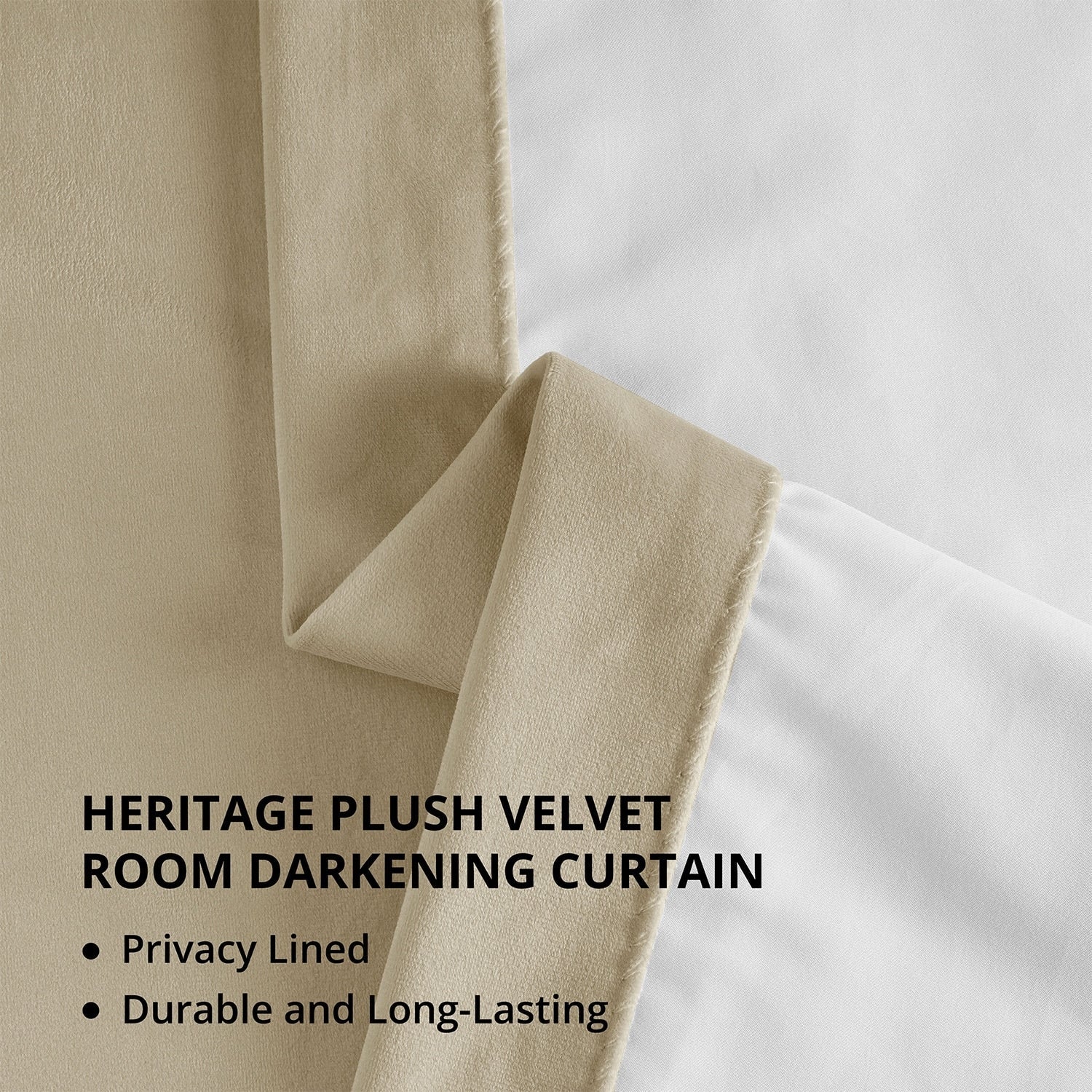 Rideaux occultants en velours pelucheux Heritage Exclusive Fabrics (1 panneau) Rideaux en velours de luxe pour chambre et salon.