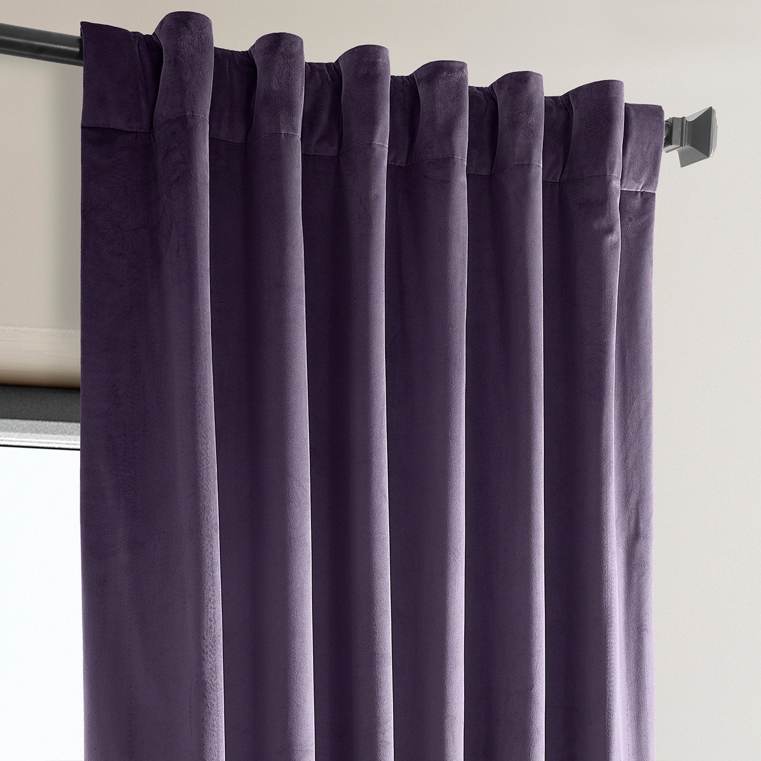 Rideau occultant en velours moelleux Heritage Exclusive Fabrics (1 panneau) - Draperie simple luxueuse pour un obscurcissement accru de la pièce