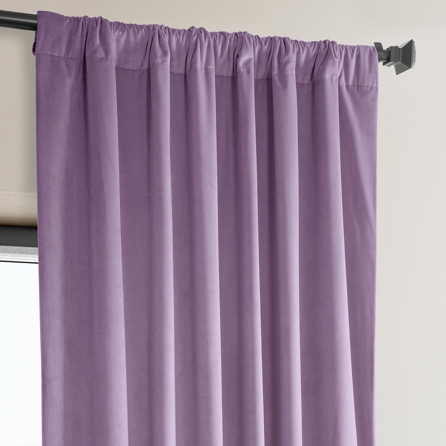 Rideau occultant en velours moelleux Heritage Exclusive Fabrics (1 panneau) - Draperie simple luxueuse pour un obscurcissement accru de la pièce