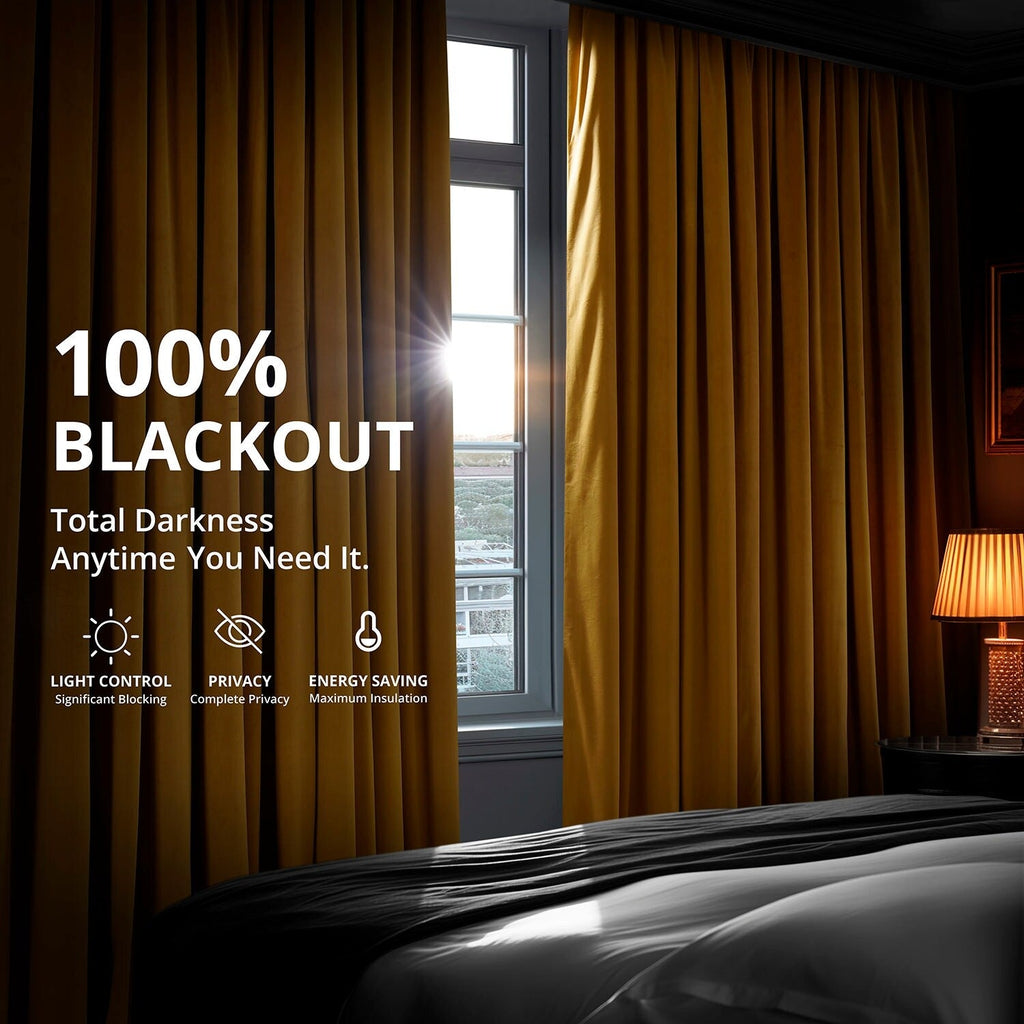 Rideau occultant en velours Signature Exclusive Fabrics (1 panneau)