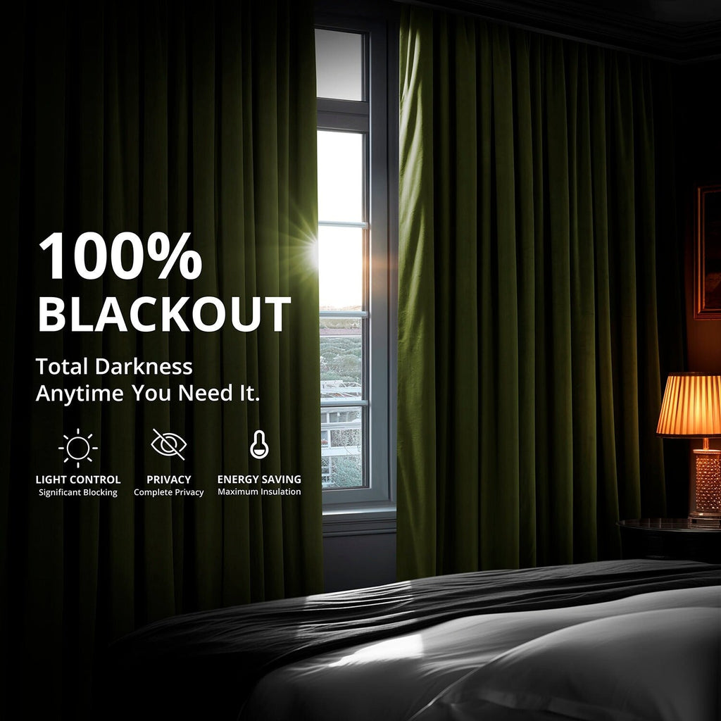 Rideau occultant en velours Signature Exclusive Fabrics (1 panneau)