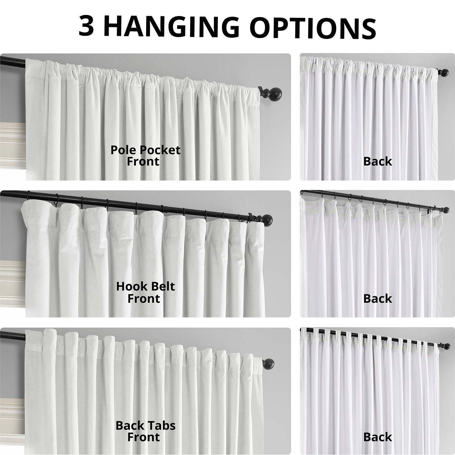 Rideaux occultants extra larges en velours Signature Exclusive Fabrics (1 panneau) - Rideaux occultants luxueux