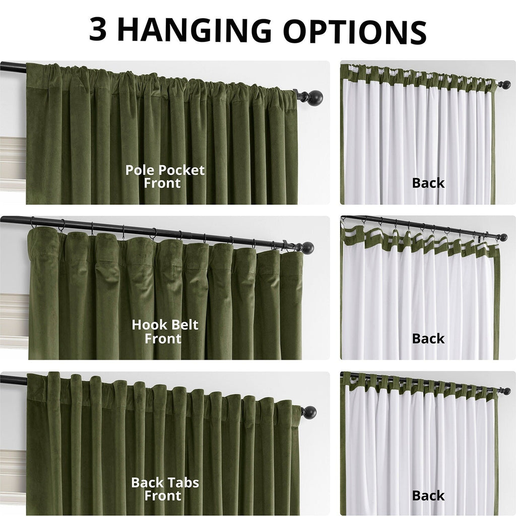 Rideaux occultants extra larges en velours Signature Exclusive Fabrics (1 panneau) - Rideaux occultants luxueux