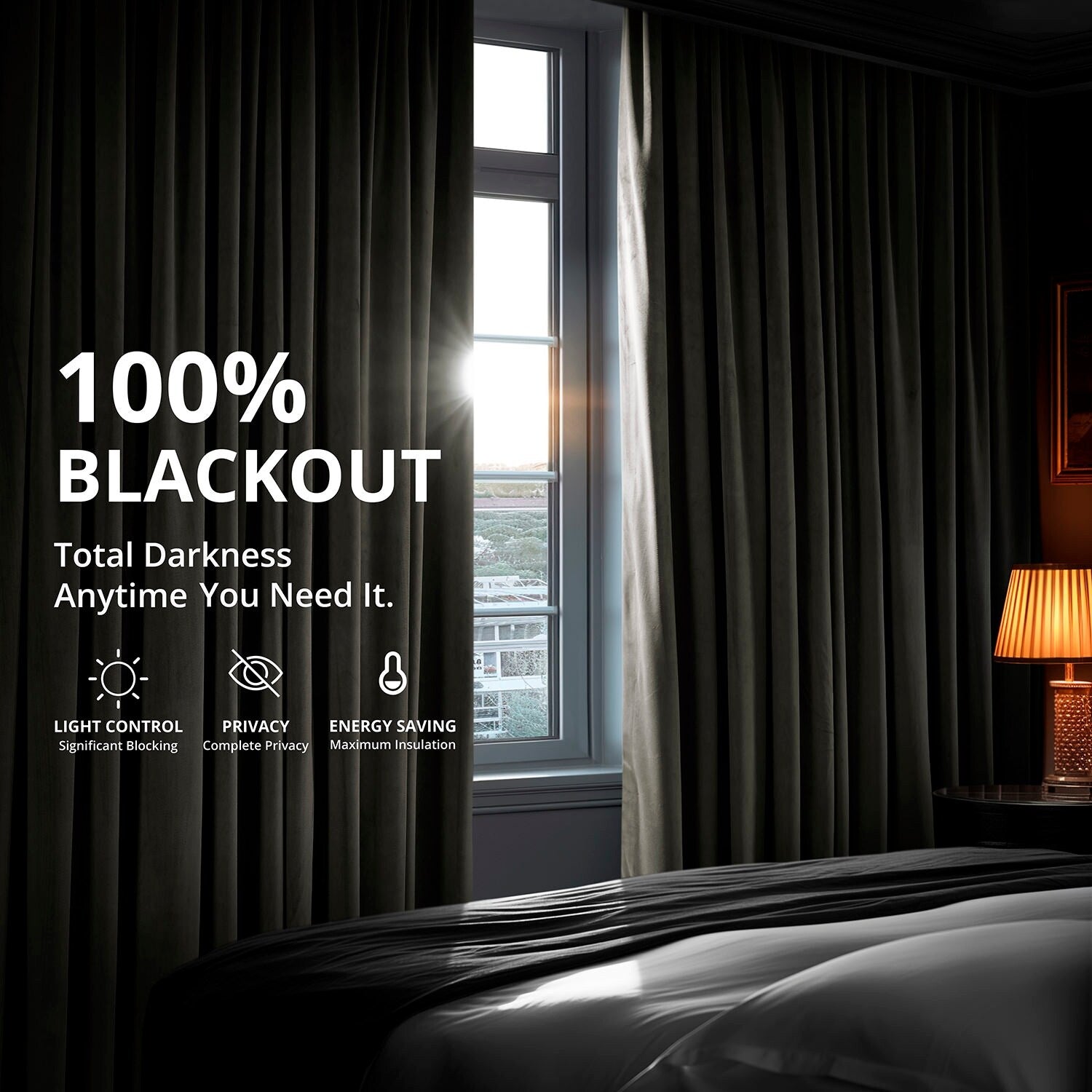 Rideaux occultants extra larges en velours Signature Exclusive Fabrics (1 panneau) - Rideaux occultants luxueux