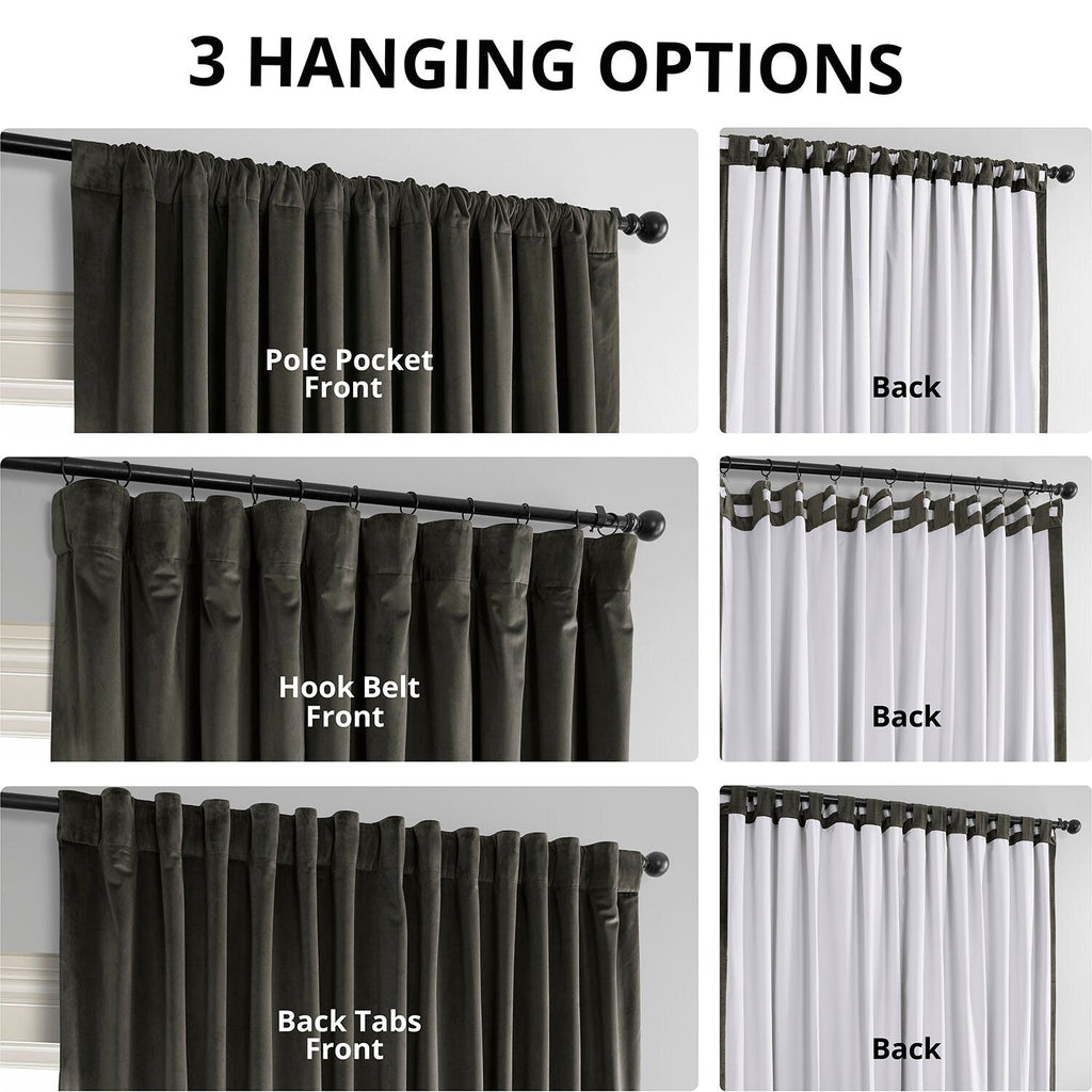 Rideaux occultants extra larges en velours Signature Exclusive Fabrics (1 panneau) - Rideaux occultants luxueux