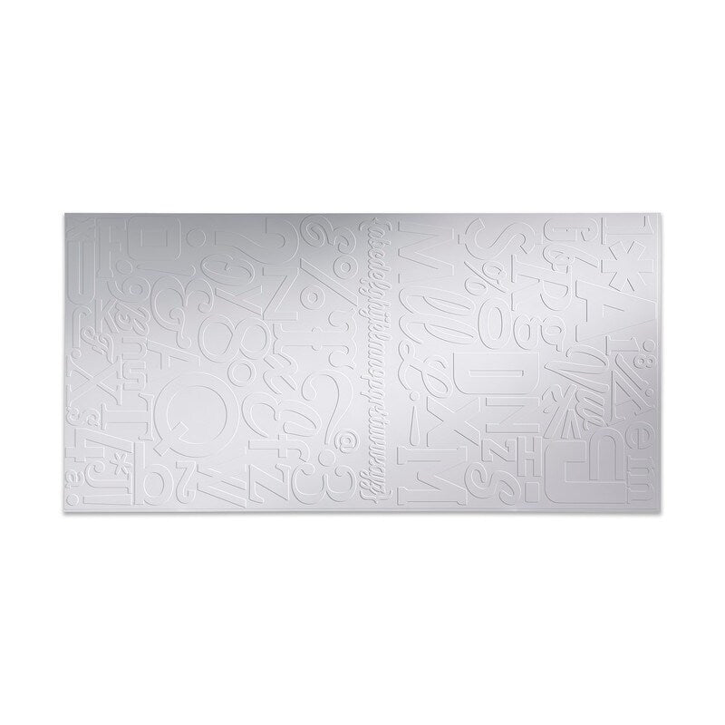 Panneau mural en PVC Alphabet FASÄDE de 4 pieds x 8 pieds en blanc mat