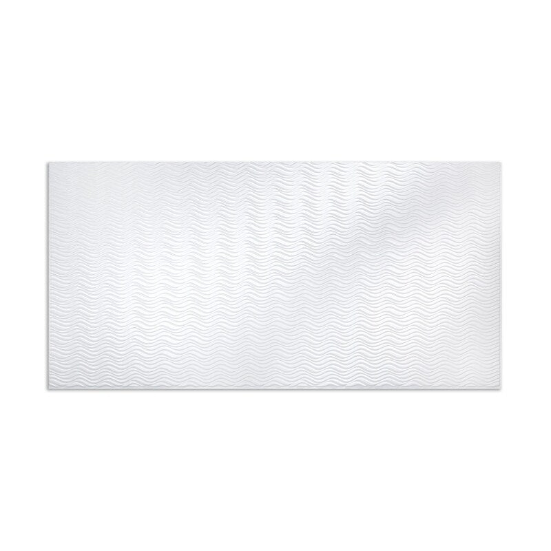 FASÄDE Panneau mural horizontal actuel en PVC blanc brillant de 1,2 m x 2,4 m