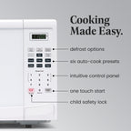 Four à micro-ondes de comptoir Farberware de 1 000 W et 1,1 pi³ avec éclairage LED et verrouillage enfant