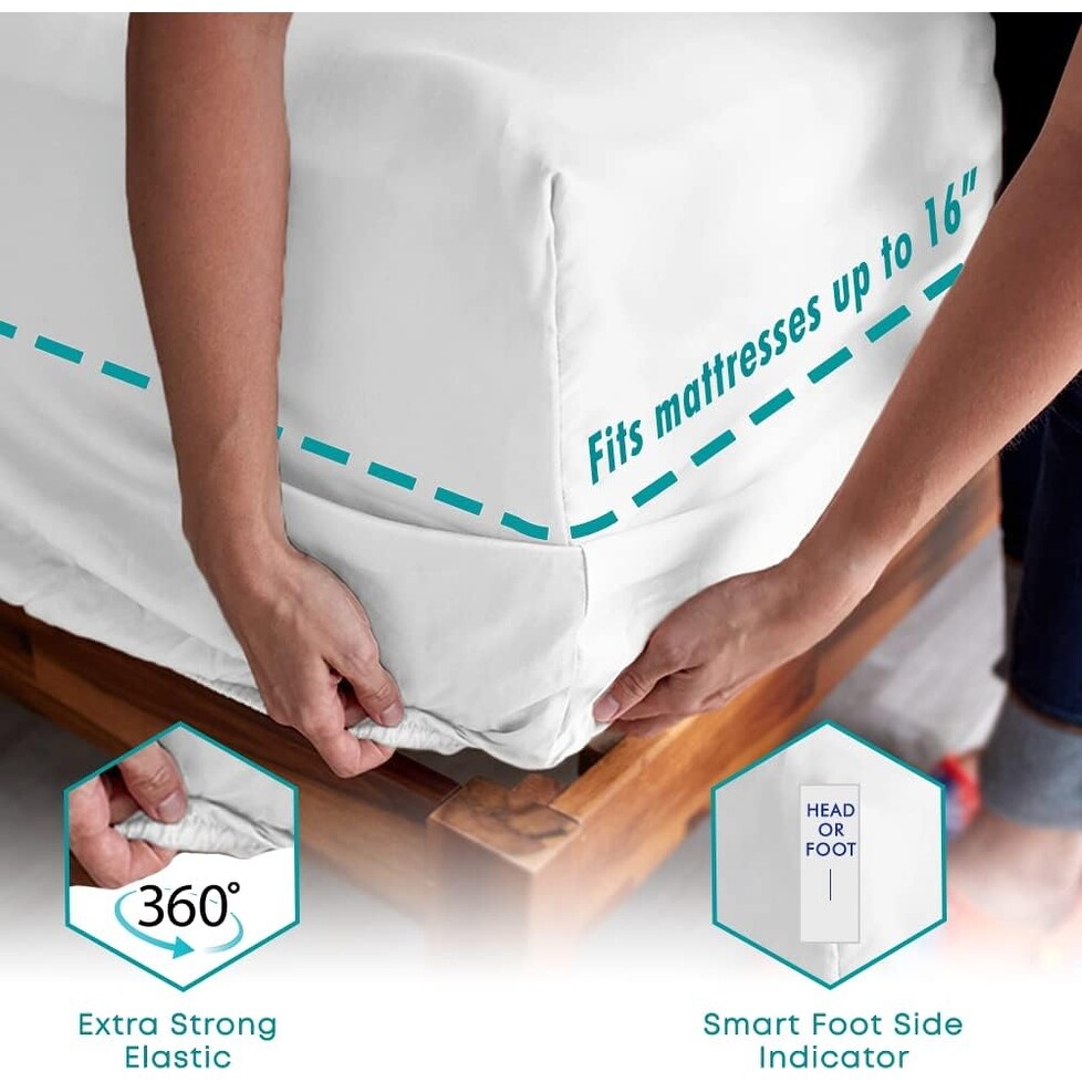 Ensemble de draps Feather &amp; Stitch 500 fils