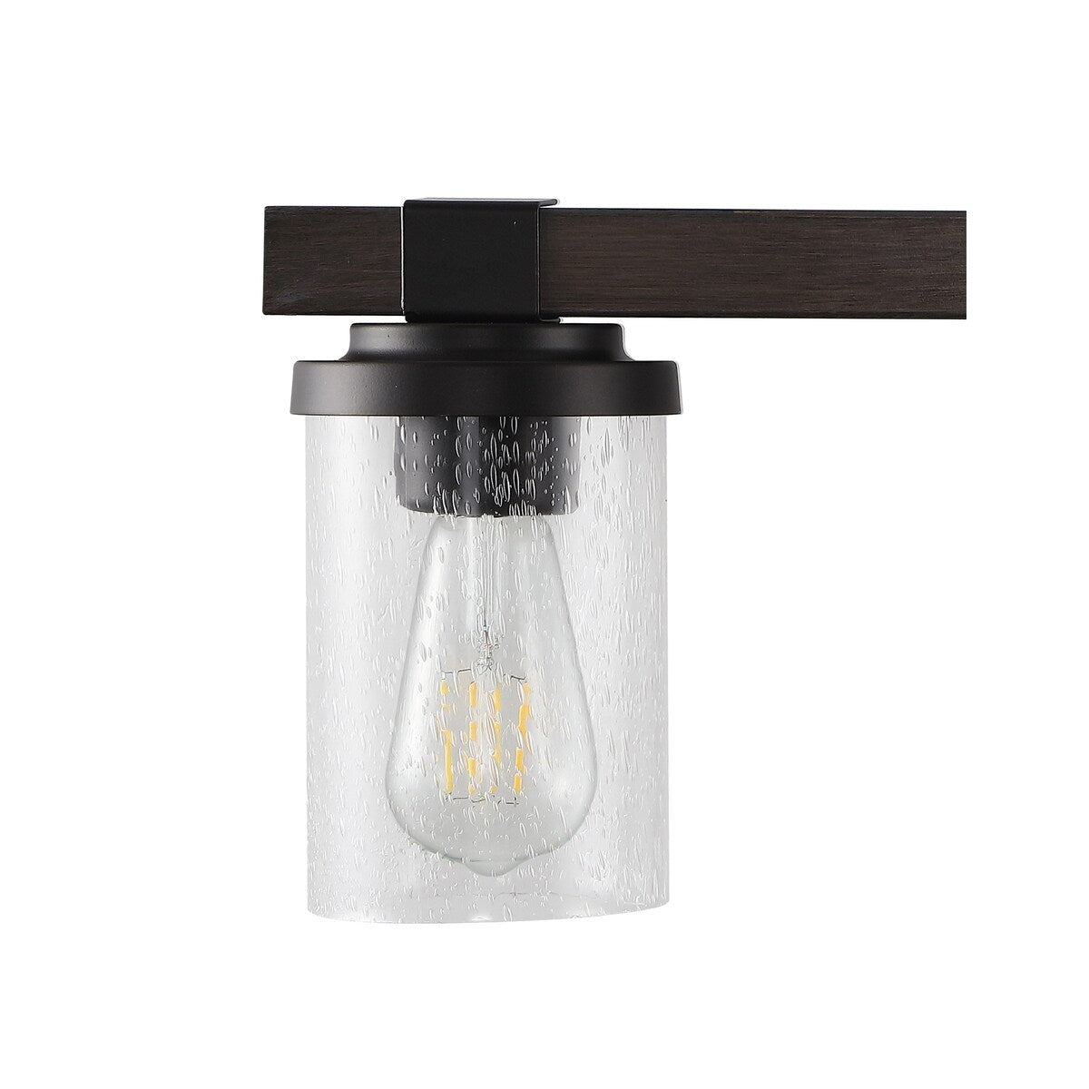 Applique murale à LED style rustique en fer et verre grainé, par JONATHAN Y