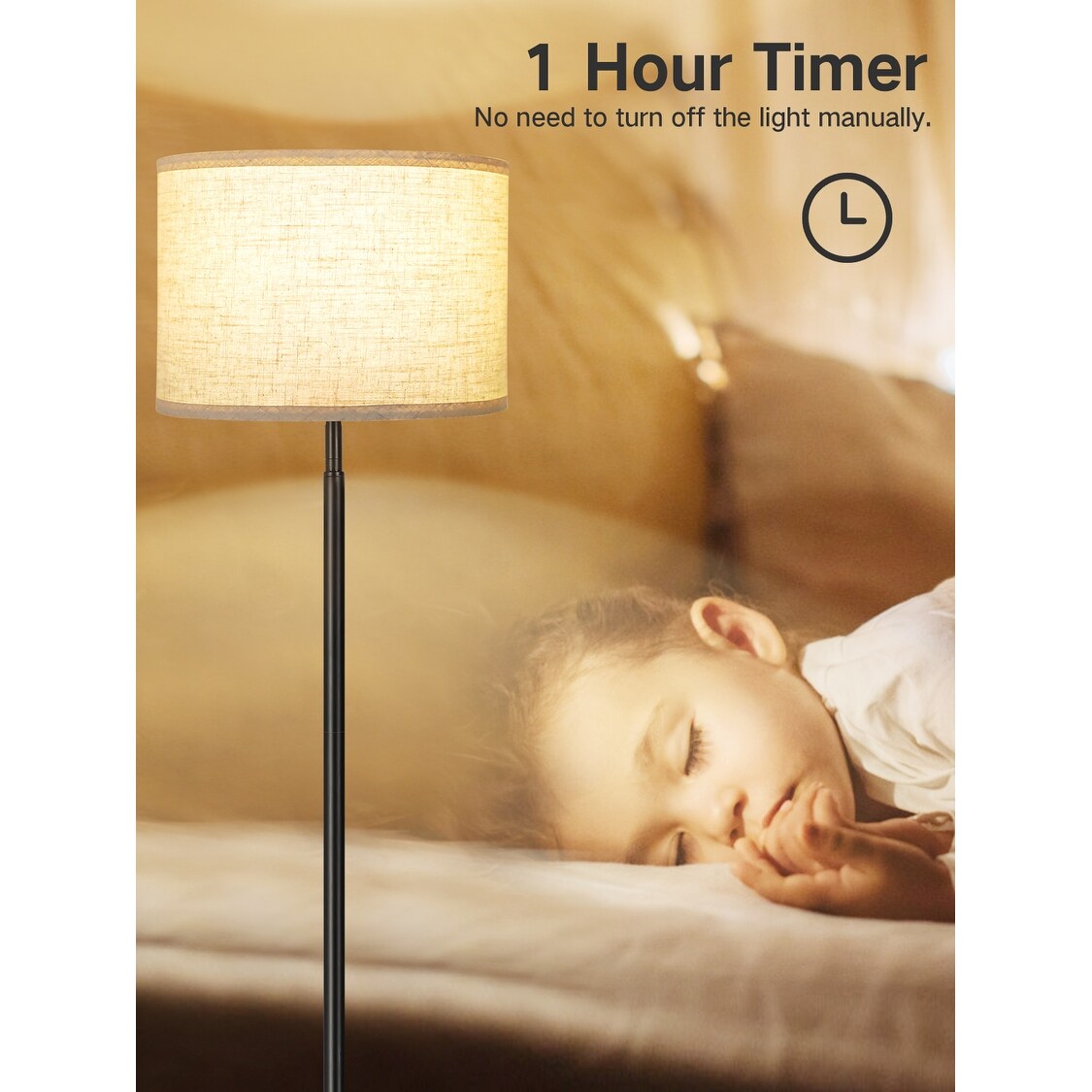 Lampadaires de salon avec télécommande et 4 températures de couleur - N/A