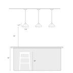 Suspension Flyn Modern à 1 ampoule en verre mercure pour îlot de cuisine
