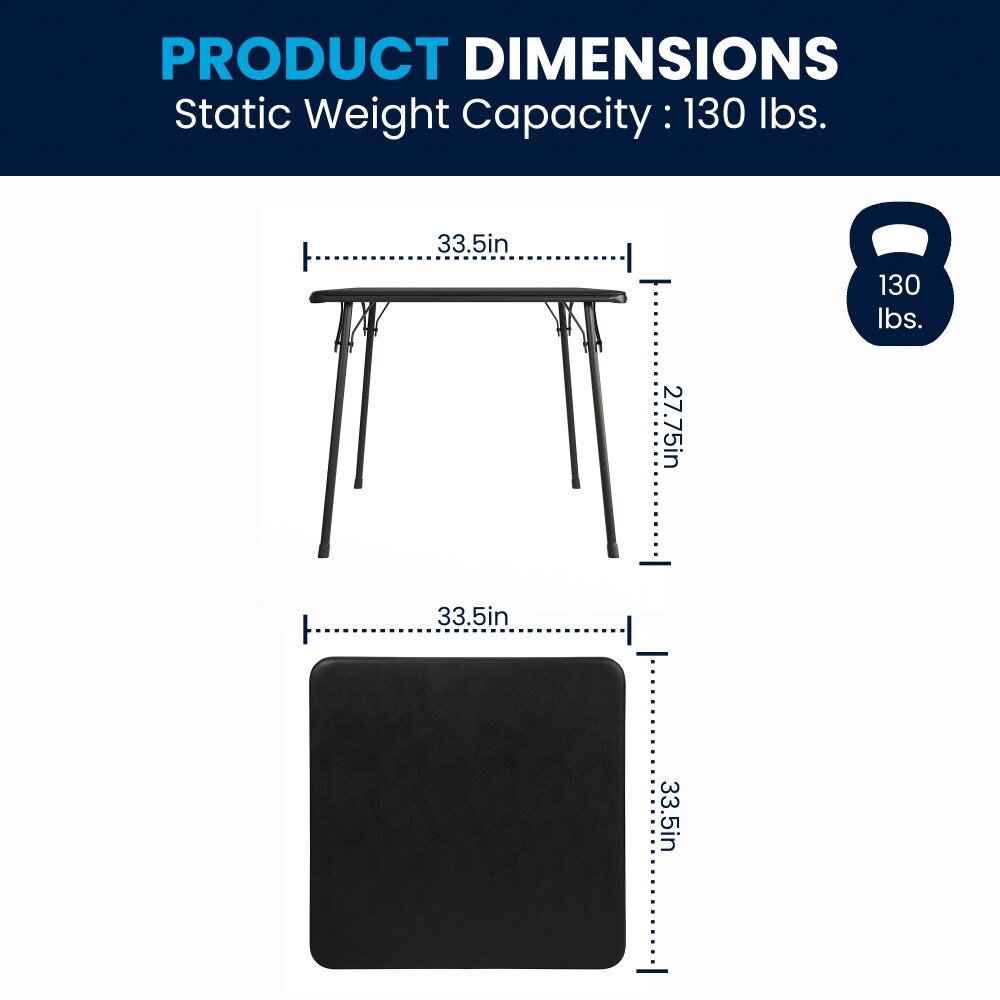 Table à cartes pliable en vinyle