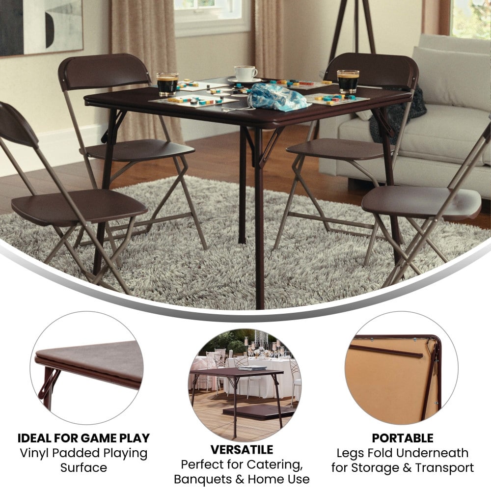 Table à cartes pliable en vinyle