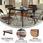 Table à cartes pliable en vinyle