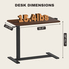 FunniHomi 28/32 Table de lit mobile à hauteur réglable avec roulettes, blanc/noir, pour ordinateur portable, pour lit et canapé