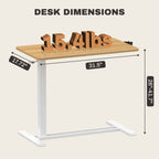 FunniHomi 28/32 Table de lit mobile à hauteur réglable avec roulettes, blanc/noir, pour ordinateur portable, pour lit et canapé