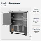 Meuble de salle de bain Futzca mural, meuble de rangement avec portes et étagères