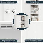 Meuble de salle de bain Futzca mural, meuble de rangement avec portes et étagères