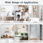 Meuble de salle de bain Futzca mural, meuble de rangement avec portes et étagères